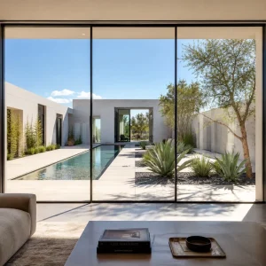 Apex 180 Minimalist Sliding Door With Large Glass Panels for Contemporary Villa Projects