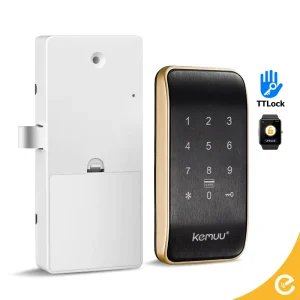 App-Controlled Combination Lock for Wood Doors, Cabinets and Drawers with NFC, SDK and Digital Touch Key