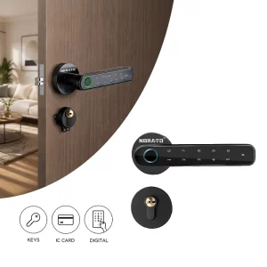App Fingerprint Smart Door Lock for Interior Wooden Doors