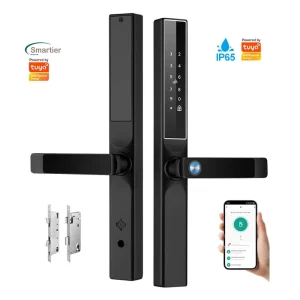 App WiFi Control Aluminum Door Electronic Digital Fingerprint Lock Smart Door Handle Lock