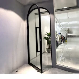 Arched French-Design Interior Aluminium Door with Waterproof Thermal Break Double Tempered Glass