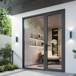 Australian Standard AS2047 Certificated Luxury Swing Door Thermal Break Double Glazed Tempered Glass Casement Aluminum Doors