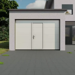 Australian Style Stainless Steel Vertical Tilt Slatted Bi-Fold Garage Door for Villas by Manufacturer