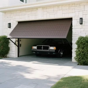 Automated Retractable Tilt-Up Garage Door for Car Shops and Villas