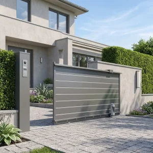 Automated Sliding Aluminum Courtyard Gate for Villa or Garden