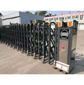 Automatic #304 Stainless Steel and Aluminum Alloy Retractable Folding Sliding Gate for Industrial and Commercial Use