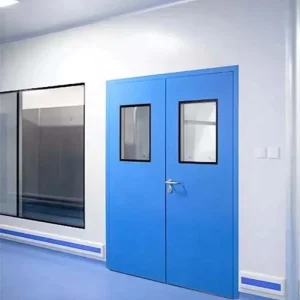 Automatic Airtight Hermetic Door for Hospital and Pharma Cleanrooms with Adjustable Closer