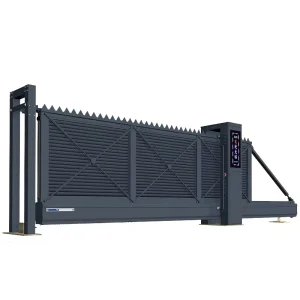 Automatic Aluminum Alloy Double Cantilever Sliding Gate for Factory Driveway Entrance