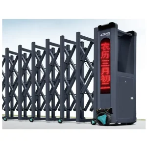 Automatic Aluminum Alloy Driveway Retractable Gate with Safety Remote Control for Apartment Use