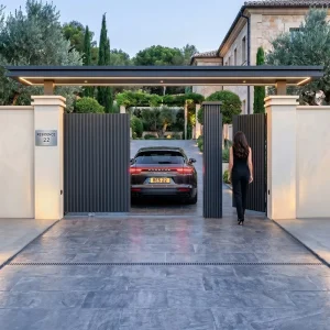 Automatic Aluminum Alloy Electric Swing Gate with Smart Anti-Theft Door for Villa Courtyards and House Entrances