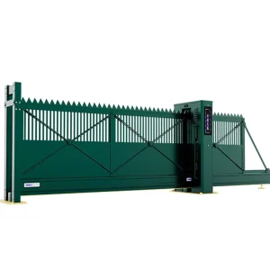 Automatic Aluminum Alloy Hidden Cantilever Sliding Double Gate for Industrial Driveway