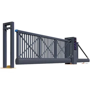 Automatic Aluminum Alloy Hidden Cantilever Sliding Double Gate for Industrial Factory Driveway