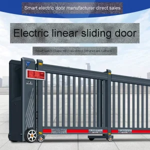 Automatic Aluminum Alloy Segmented Sliding Door Electric Retractable Linear Gate with Remote Control