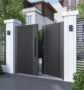 Automatic Aluminum Art Villa Courtyard Electric House Sliding Gate Main Gate Designs