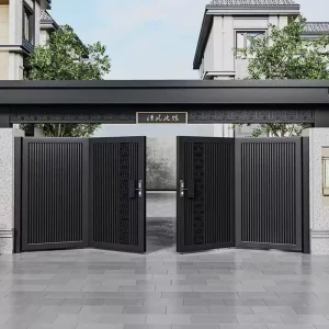 Automatic Aluminum Bifold Cantilever Driveway Gate for Villa