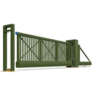 Automatic Aluminum Cantilever Sliding Gate for Commercial, Villa, School, and Hospital Use