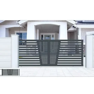 Automatic Aluminum Sliding Main Gate for Courtyard Entrance