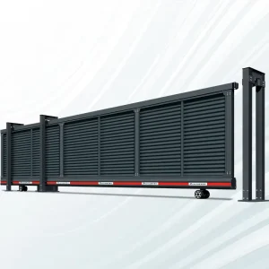 Automatic Commercial Electric Retractable Aluminum Alloy Outdoor Security Sliding Gate for Entrance, Driveway, or Industrial Use
