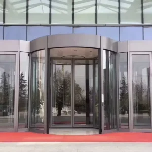 Automatic Curved Sliding Door System Circular Glass Door Hotel Use Automatic Curved Sliding Door