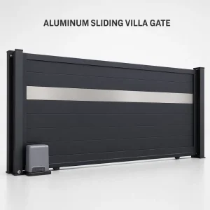 Automatic Custom Aluminum Sliding Gate for Villa Driveway Entrance and Residential Security Fence