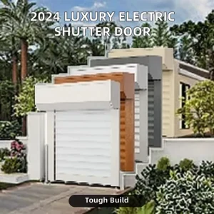 Automatic Decorative Steel Rolling Shutter Door, Waterproof, Hurricane Storm Resistant, for Garages, Car Washes, Shops, 4S