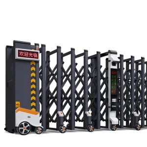 Automatic Double-Door Electric Retractable Stainless Steel Outdoor Gate for Factories and Hotels