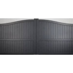 Automatic Double Sliding Aluminum Swing Fence Gate for Villa, Garden, and Yard Entry