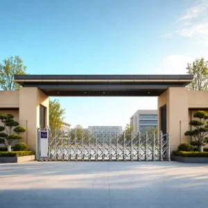 Automatic Electric Aluminum Alloy Telescopic Retractable Driveway Gate for Government Campuses
