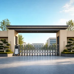 Automatic Electric Aluminum Alloy and Stainless Steel Telescopic Security Gate for Home and Industrial Use