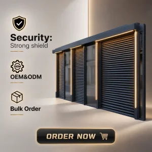 Automatic Electric Aluminum Insulated Windproof Commercial Warehouse Rolling Shutter Door