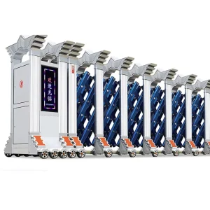 Automatic Electric Aluminum Retractable Folding Security Gate for Driveways and Entrances