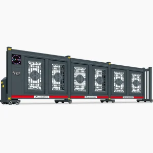 Automatic Electric Aluminum Retractable Telescopic Sliding Gate for Driveways, Villas, Gardens, and Schools