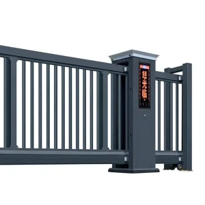Automatic Electric Folding Retractable Gate, Aluminum, Wheel-Mounted, for Villas, Courtyards and Parks