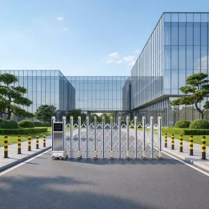 Automatic Electric Heavy Duty Aluminum Telescopic Sliding Sectional Fencing Gate
