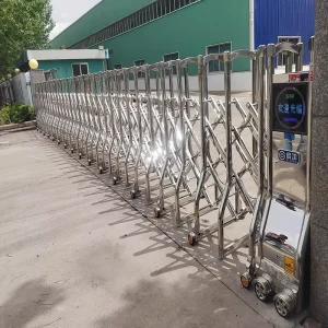 Automatic Electric Retractable Fence Gate with Remote Control for Schools, Construction Sites, and Factory Entrances