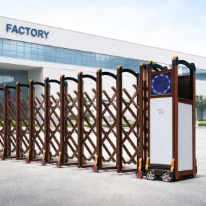 Automatic Electric Retractable Gate Durable Space-Saving Collapsible Security Gate with Advanced