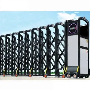 Automatic Electric Retractable Gate Heavy Duty Space-Saving Collapsible Security Entrance System