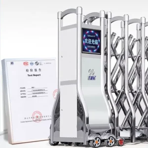 Automatic Electric Retractable Stainless Steel Security Gate for Outdoor Driveways and School Buildings