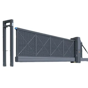 Automatic Electric Sectional Cantilever Sliding Gate for Courtyard, Factory, and School Use