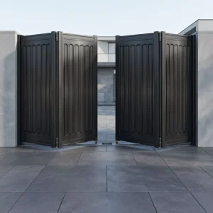 Automatic Electric Suspension-Folding Aluminum Gate for Villas, Courtyards, Parks, and Outdoor Use