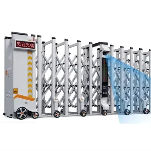 Automatic Electric Telescopic Folding Gate Security System for Enterprise Entrance