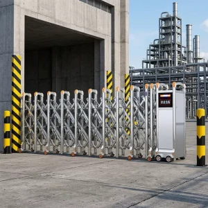 Automatic Electric Telescopic Retractable Aluminum Alloy Anti-Theft Security Gate for Factory, School, Home