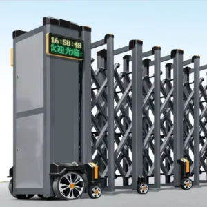 Automatic Electric Telescoping Sliding Door, Aluminum Alloy, Anti-Theft, Folding, for Outdoor Use