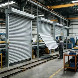 Automatic Fire Linkage Multi-Material Fire Resistant Roller Shutter Door for General Construction Fire Compartment