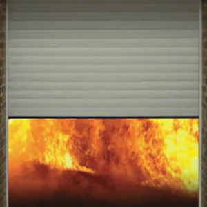 Automatic Fire-Resistant Rolling Shutter Door with Smart Alarm Control System