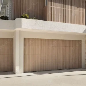 Automatic Flush Mount Smart Overhead Sectional Timber Batten Garage Door