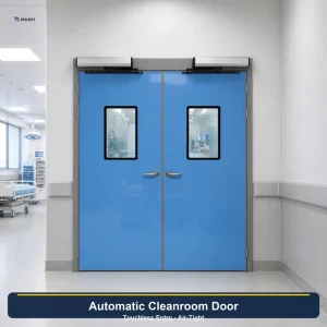 Automatic HPL Door with Microwave Motion Sensor, Waterproof, Antibacterial and Fire-Resistant for Hospitals and Laboratories