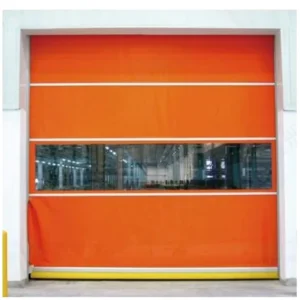 Automatic High-Speed PVC Roller Shutter Door with Horizontal Window for Industrial Warehouse