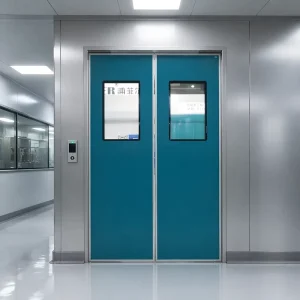 Automatic Hospital Double Swing Door with High Airtightness for Operating Rooms, Non-Standard