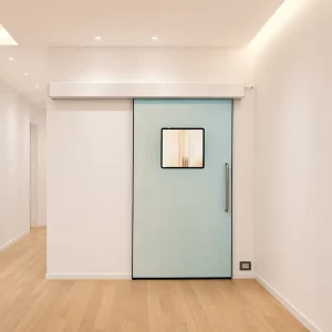 Automatic Modern Steel Waterproof Hermetic Sliding Door with Nylon Screen for Hospital Rooms